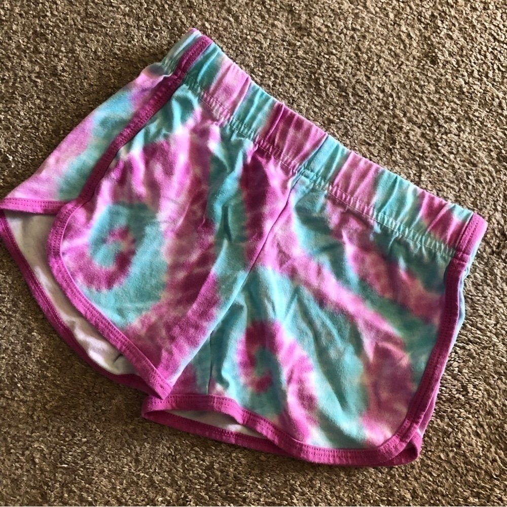 Wonder Nation purple and teal tie dye lounge shorts in size S